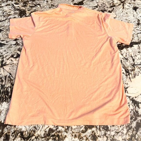 Travis Mathew Polo Shirt Mens Size XL Polyester Orange Heather Short Sleeve - Picture 5 of 7